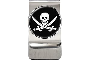 Pirate Stainless Steel Money Clip with Engravable Treasure Chest - Fun and Functional
