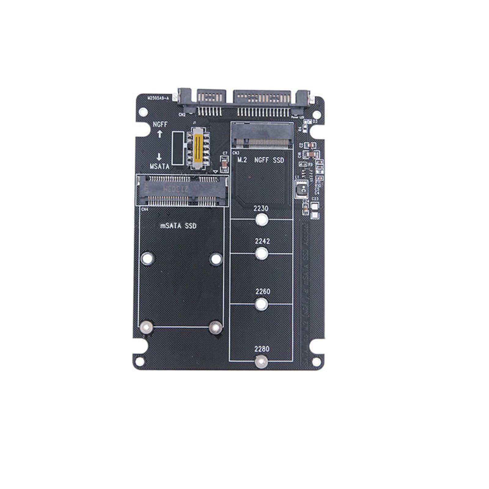 M.2 NGFF to SATA Adapter MSATA to SATA 3.1 converter for 2.5" Hard Disk Drive