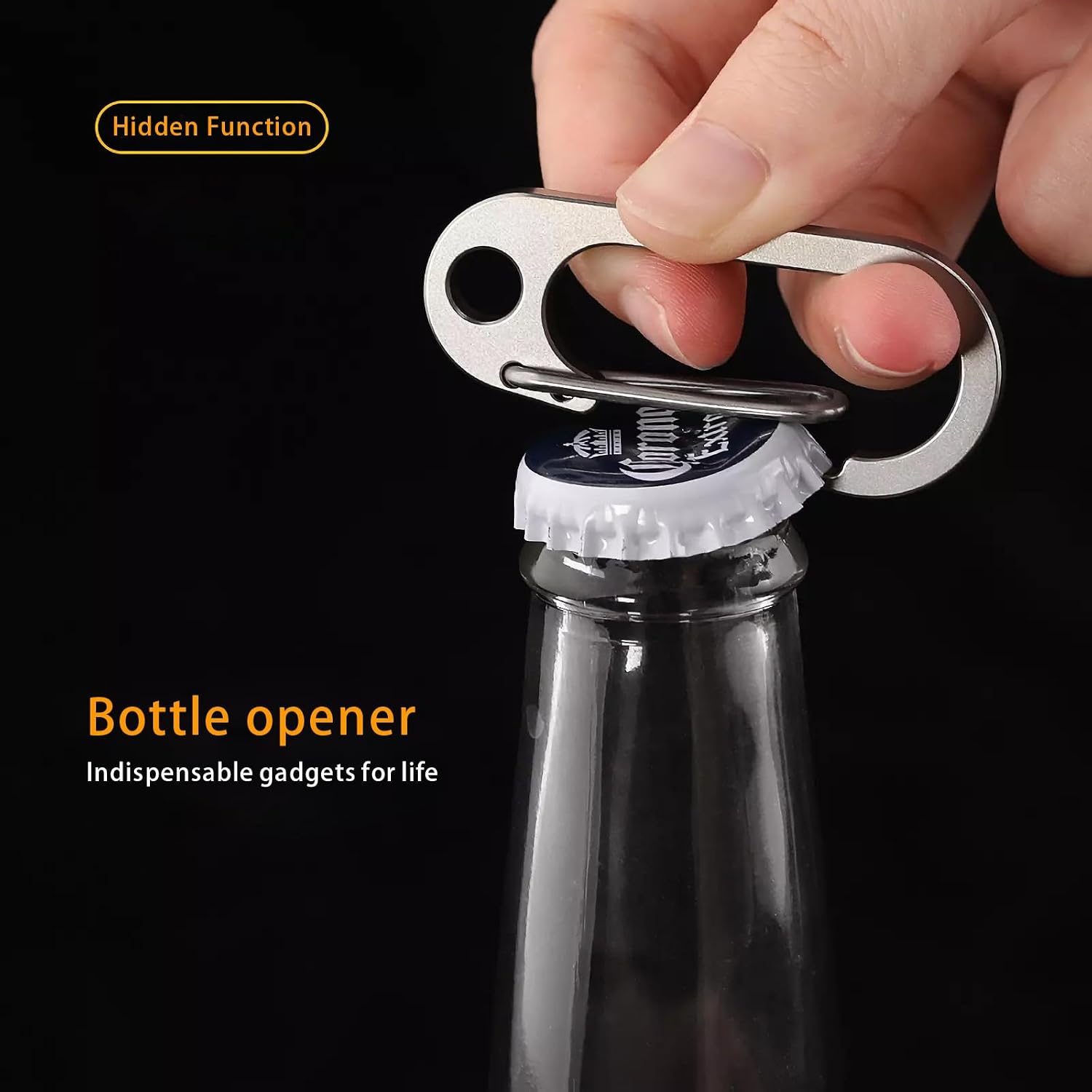 Titanium Carabiner Clip for Keys,Multifunctional EDC Keychain with Keyring,Backpack Accessory