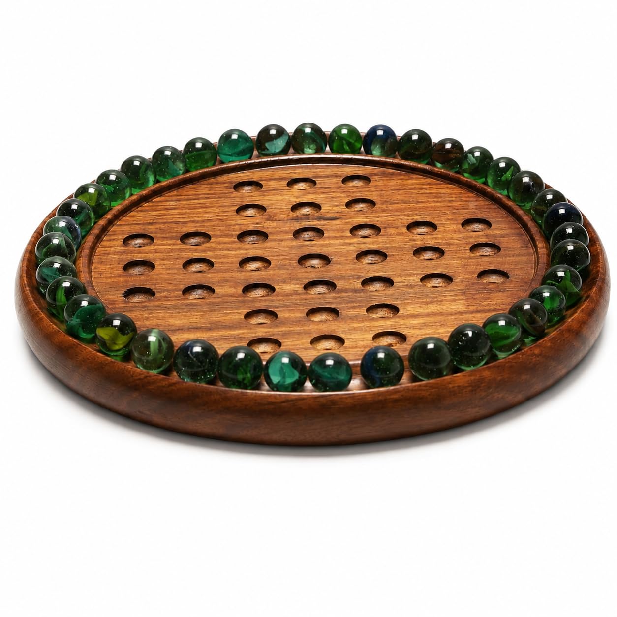 Vriksha Kraft 25cm Diameter Brainvita Marble Solitaire Board Game