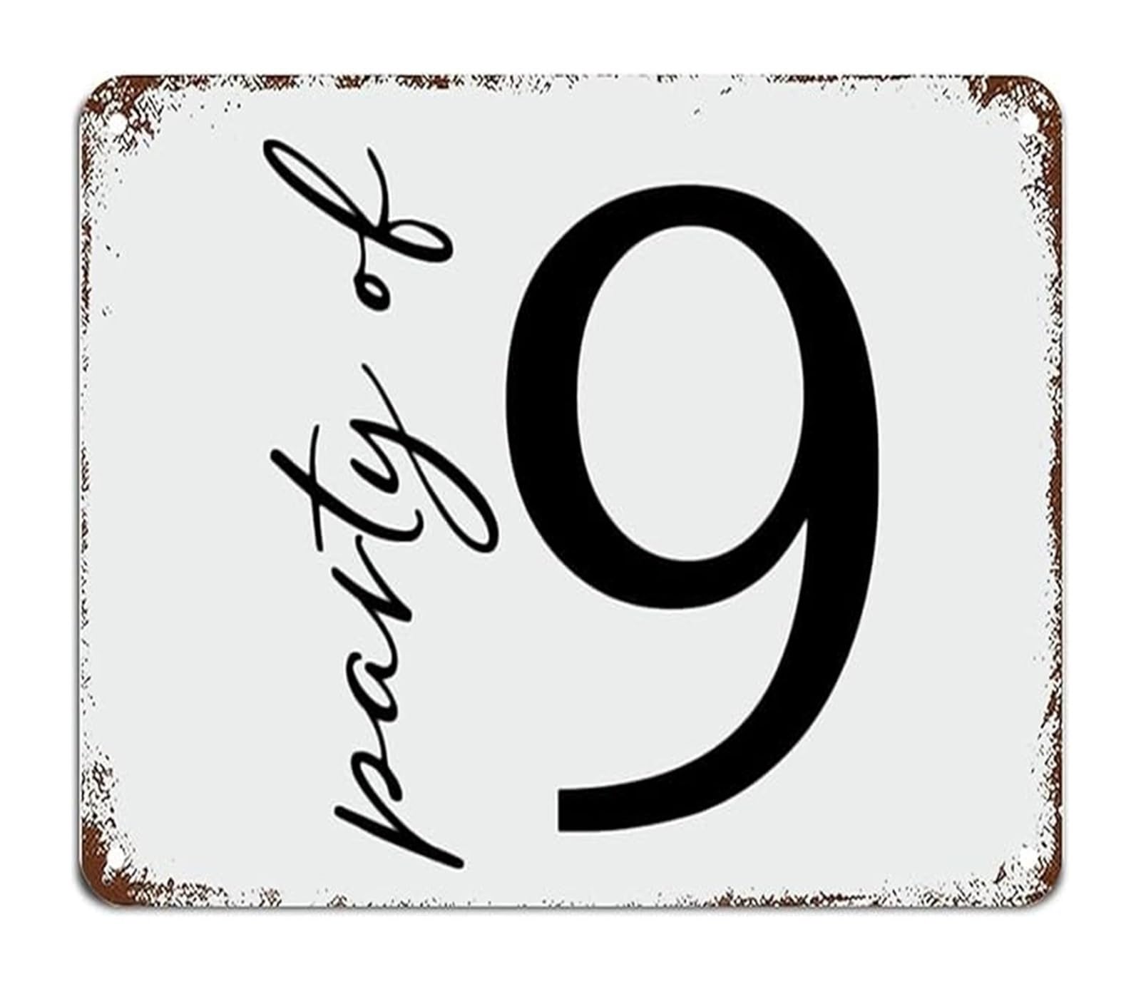 NWPNLXEA The Smith Family No 9 Sign Personalized Metal Tin Sign Vintage Decor for Entryway Wall Housewarming Gift 8 X 12 in