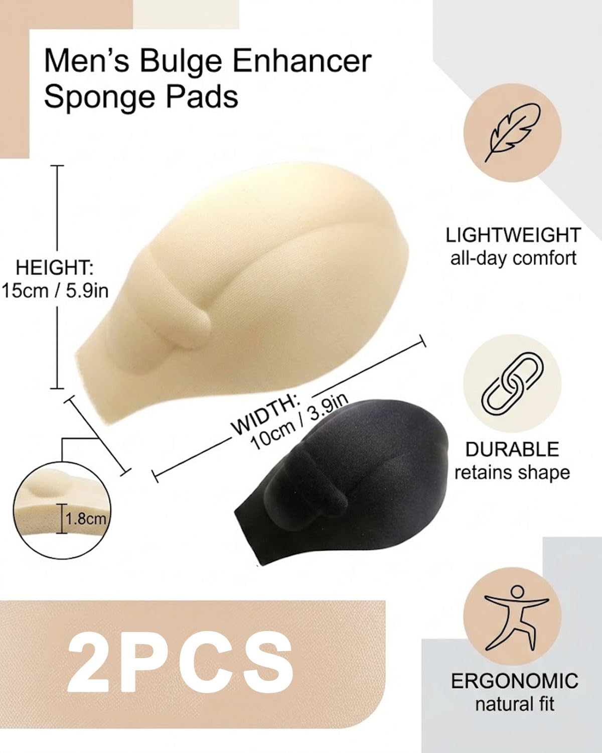 Bañador Relleno para Hombres Almohadillas de Natación Calzoncillos con Relleno Surf Fitness Entrenamiento