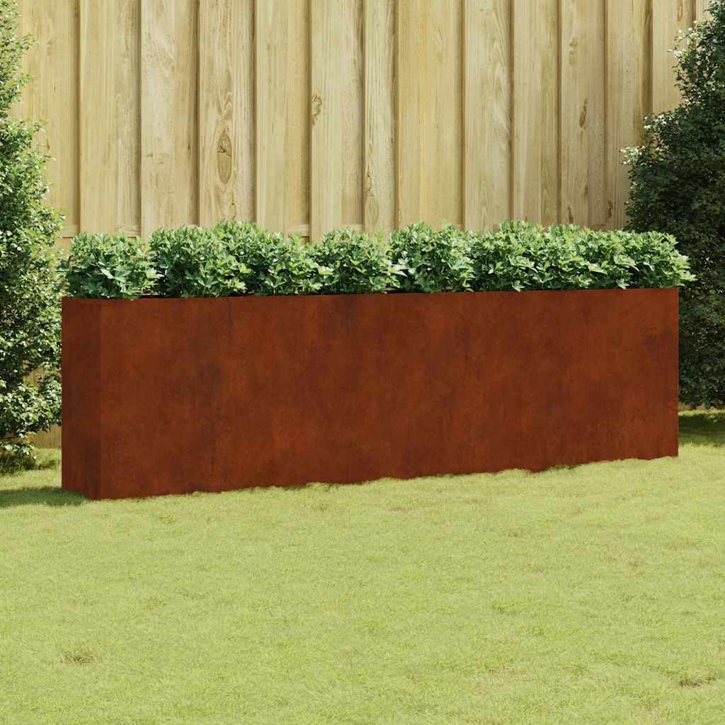 vidaXL Fioriera Rialzata da Giardino 280x40x80 cm in Acciaio Corten