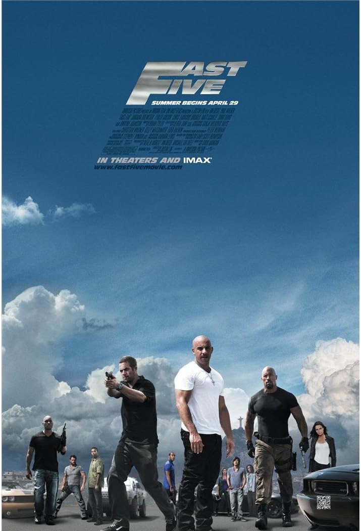 Fast Furious 5 Poster by Silk Printing # Size about (60cm x 89cm, 24inch x 36inch) # Unique Gift # 27E737