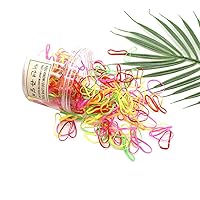Vista 10 de 200 mini bandas de goma, lazos para el cabello súper elásticos para hombres y hombres, coleta de cabello de espalda cruzada, cabello de niños