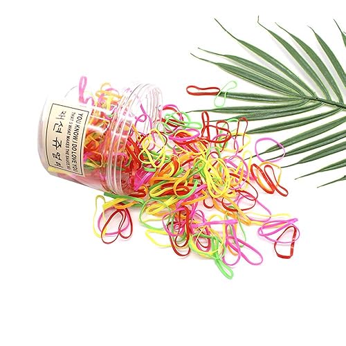 Miniatura 10 de 200 mini bandas de goma, lazos para el cabello súper elásticos para hombres y hombres, coleta de cabello de espalda cruzada, cabello de niños