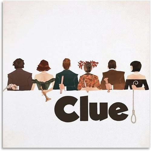 Clue-Póster de película negra con suspenso de comedia, impresiones artísticas para pared, decoración de habitación, decoración de dormitorio,