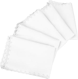 Instruments Cleaning Cloths, 5PCS Cotton Violin Cleaning Cloths Reusable Flute Cleaning Cloths, Universal Soft Guitar Cleaning Cloths for Guitar Violin Piano Bass Clarinet (White)