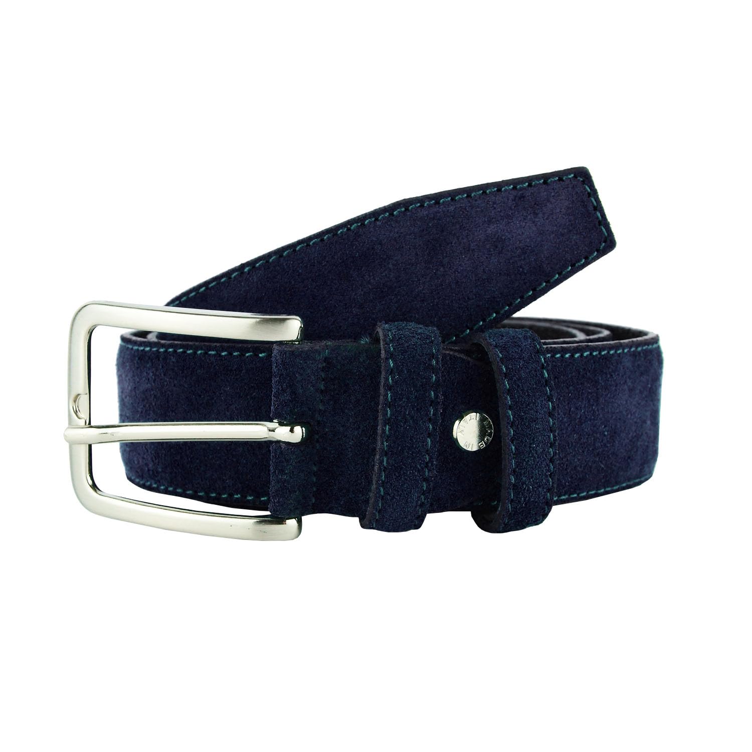 Cinturón de Gamuza para Hombre y Mujer, Piel Auténtica, Made in Italy, Ajustable