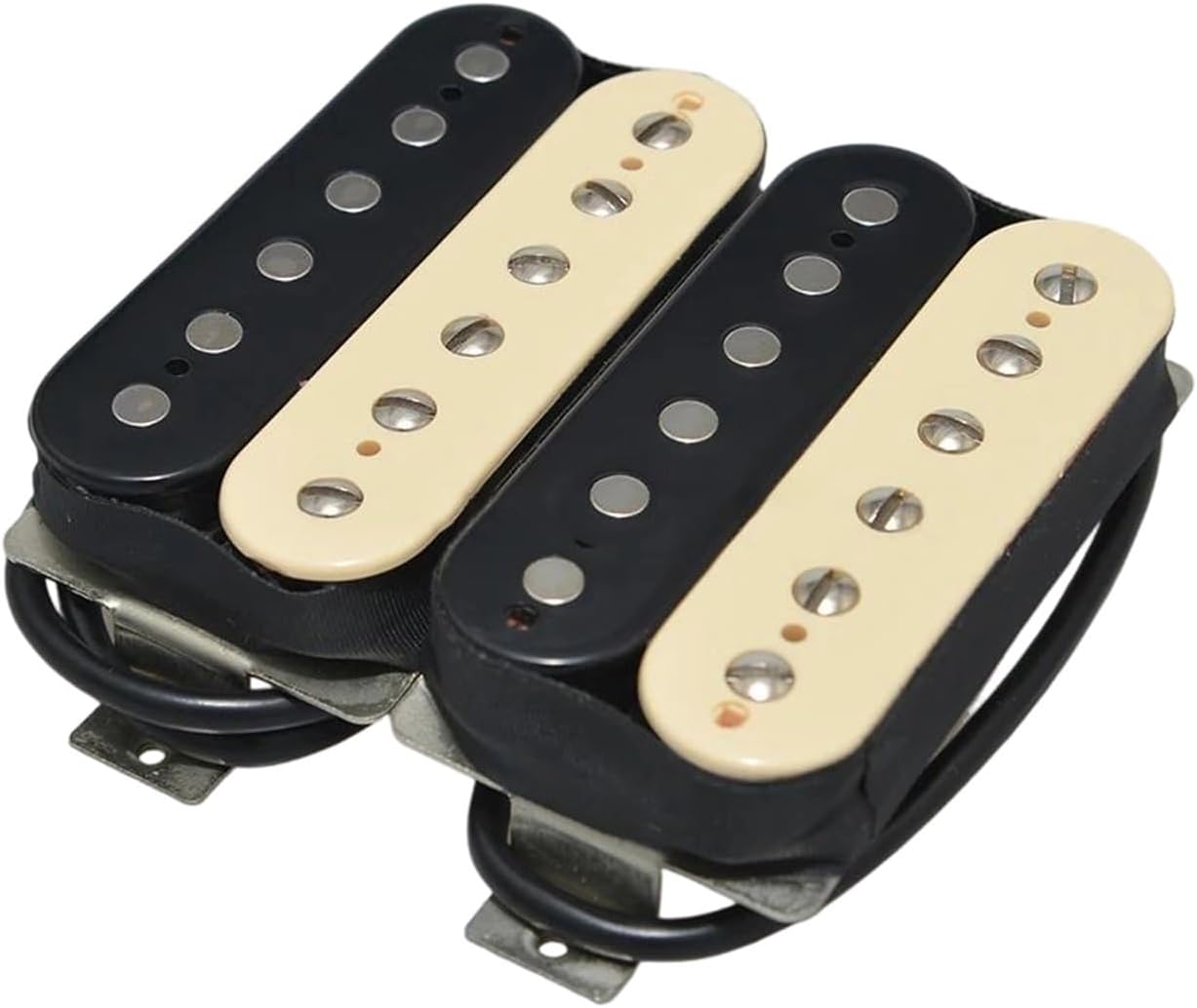 Acoustic Guitar Pickups Piano Bridge Dual Wire Pickup With Bk And White Ribbon Magnet For Electric Acoustic Guitars(Black)