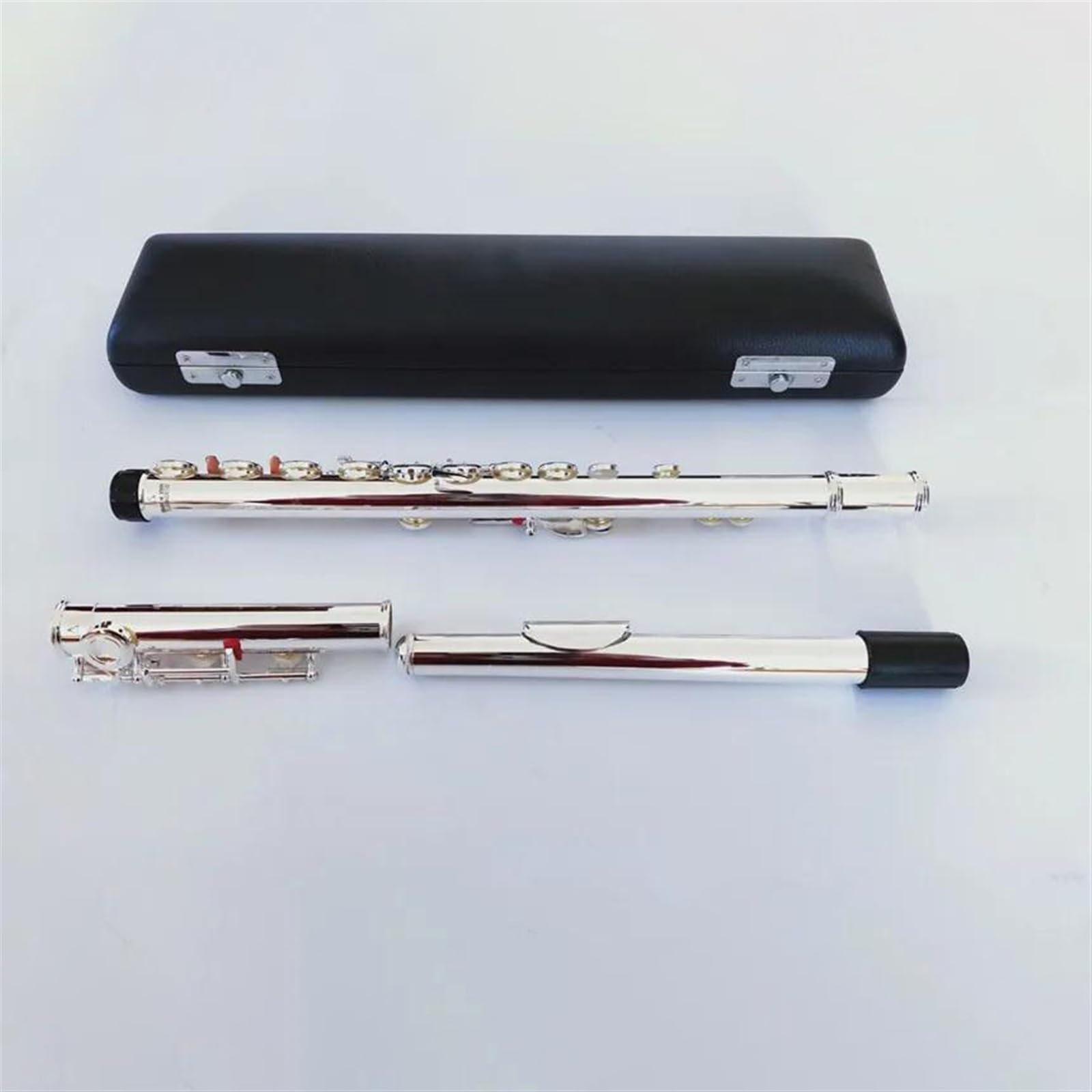 Corpo In Nichel Argento 17 Fori Aperti Chiave C Tune Strumento Flauto Flauto E-Key Placcato Argento Con Custodia Flauto Traverso Kit