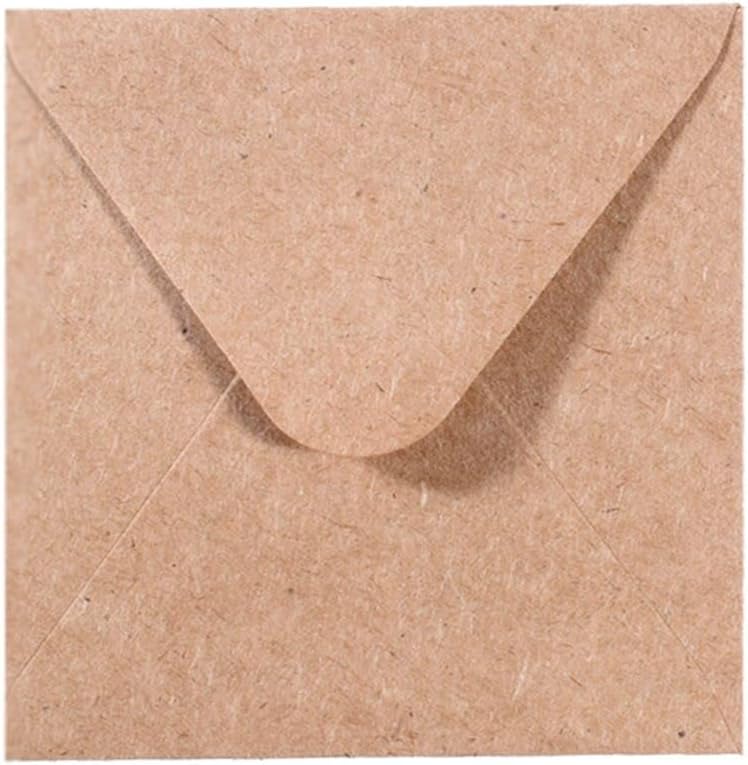 Vaessen Creative Small Square Florence Envelopes for Greeting Cards, Kraft, Set of 25, Matching Cards Available, Brown,3.7 x 3.7 inches
