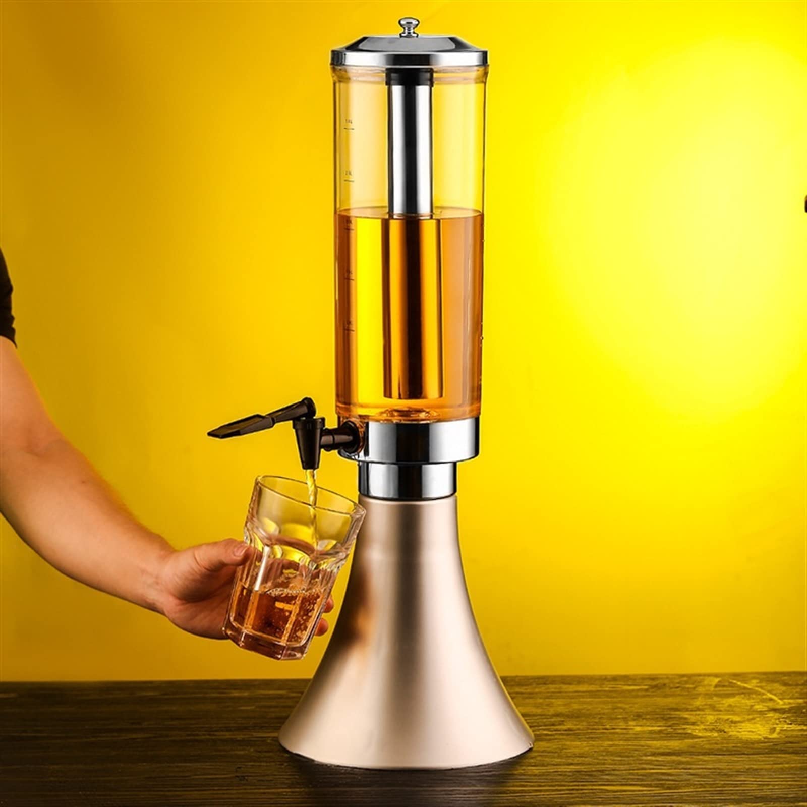 Dispensador de torre er de 3 litros, dispensador de torre de cerveza, enfriador de mesa y dispensador de bebidas, torre de cerveza con tubo de hielo, barra de enfriamiento para fiesta, bar, restaurant