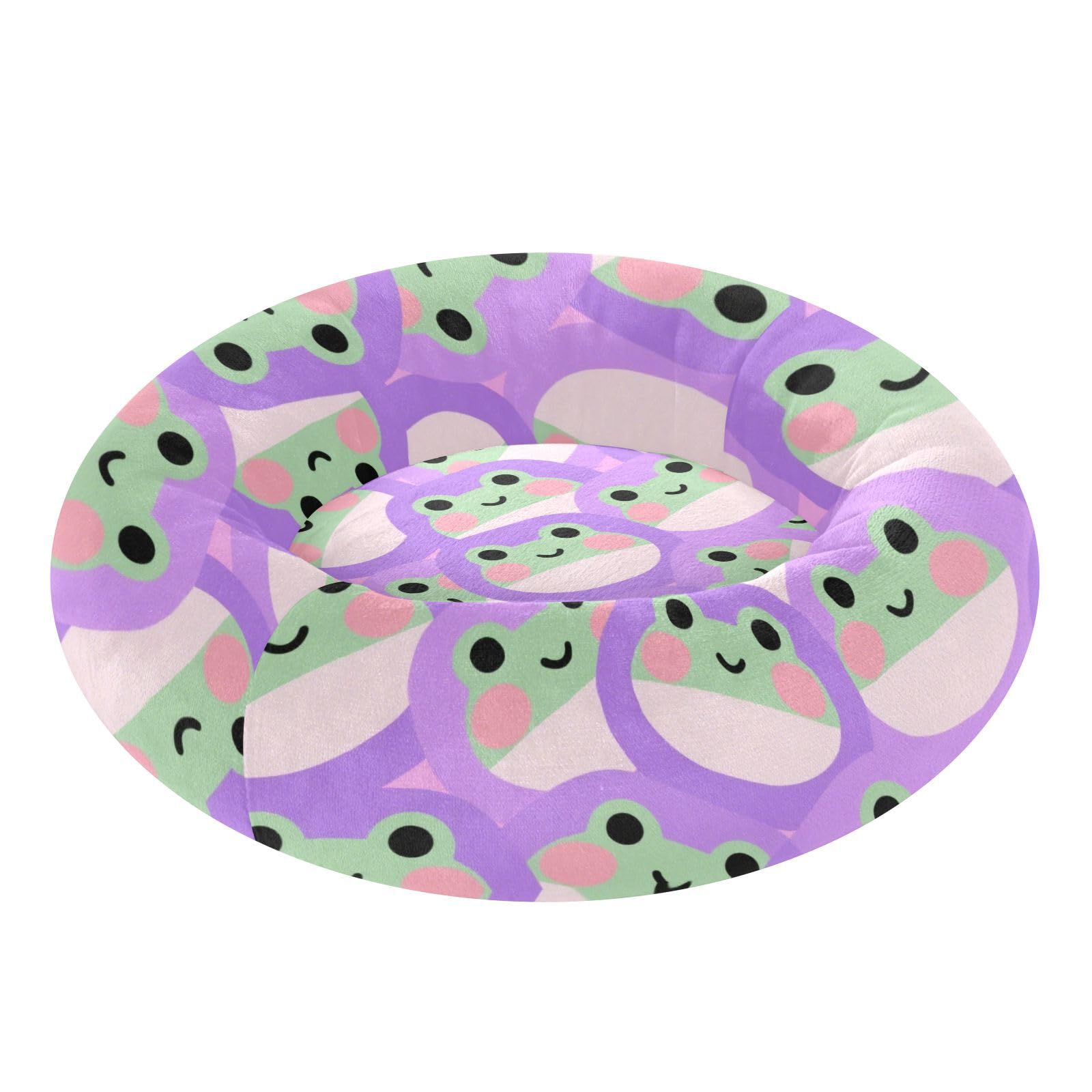 Lit orthopédique pour animaux de compagnie chaud taille XS grenouille vert violet