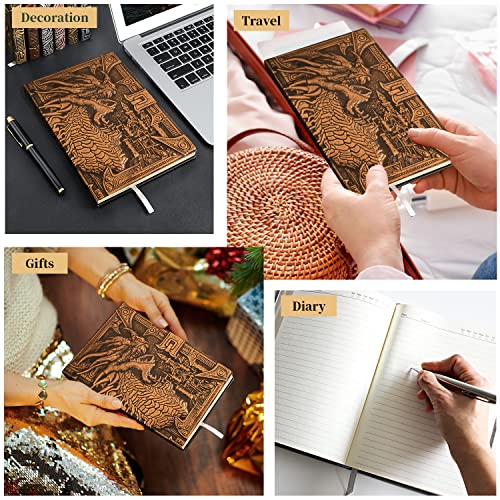 Cuaderno D&D de cuero A5 con portabolígrafos para organizar apuntes de viaje 8