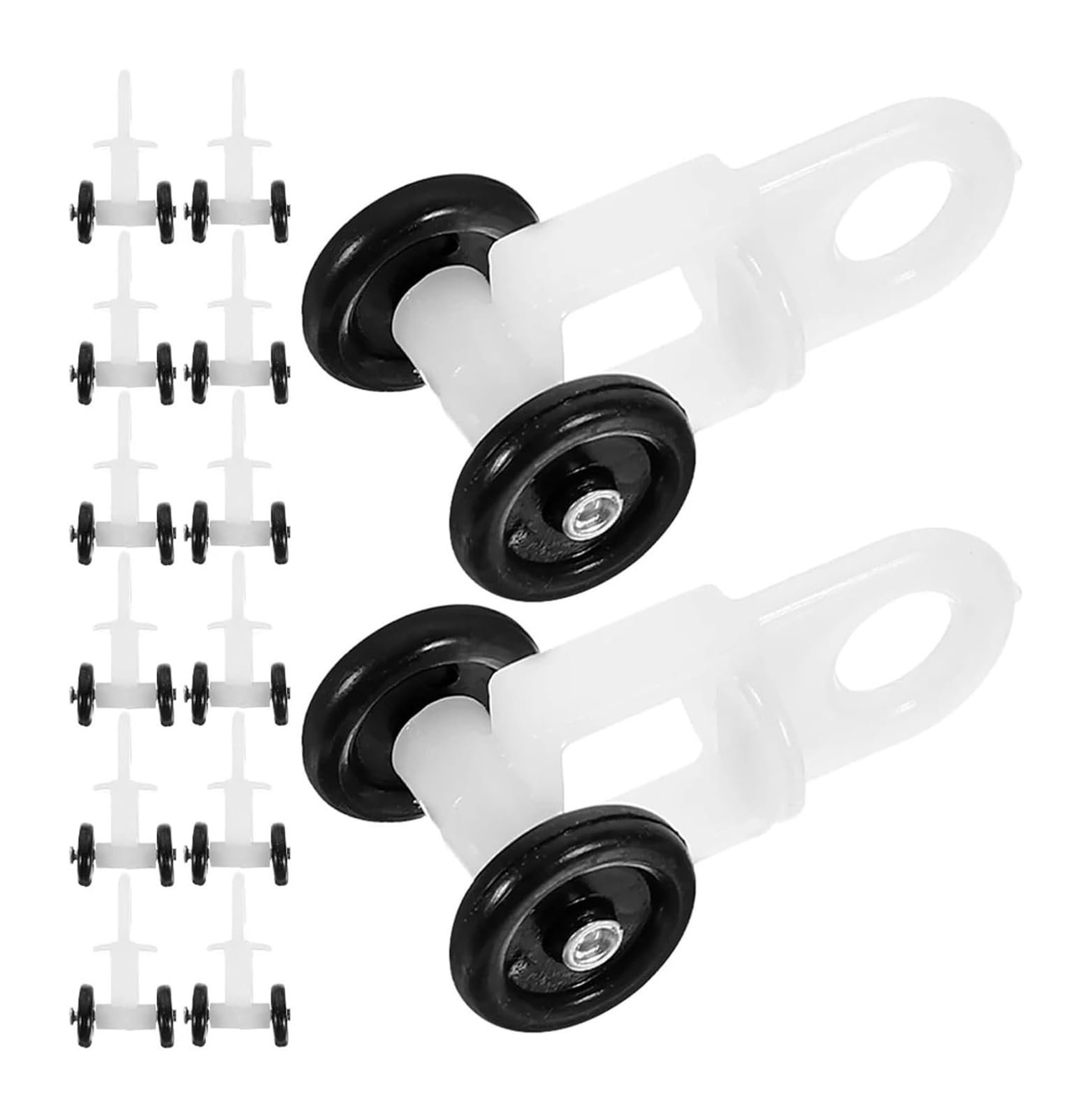 PUYUNA Silent Curtain Track, 50 pcs Plastic Rollers Gliders Nano Bead Technology for Window Tracks