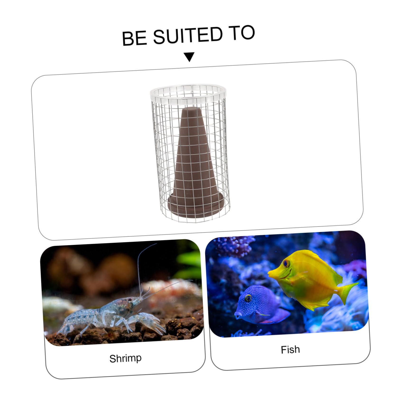 Laichkegel mit Isolationsnetz und Bodenschlitz Satz aus Eisen und Ton Verhindert Fischlaichen Verlust Leicht zu Reinigen Aquarium für Fischzucht und Garnelenaufzucht