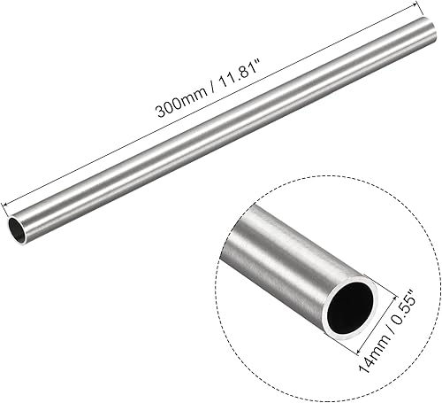 Miniatura 10 de uxcell Tubo del acero inoxidable 304, tubería gruesa del metal de la longitud de la pared de 65.6 ft m x 6.6 ft m del OD 65.6 ft m x 6.6 ft m para