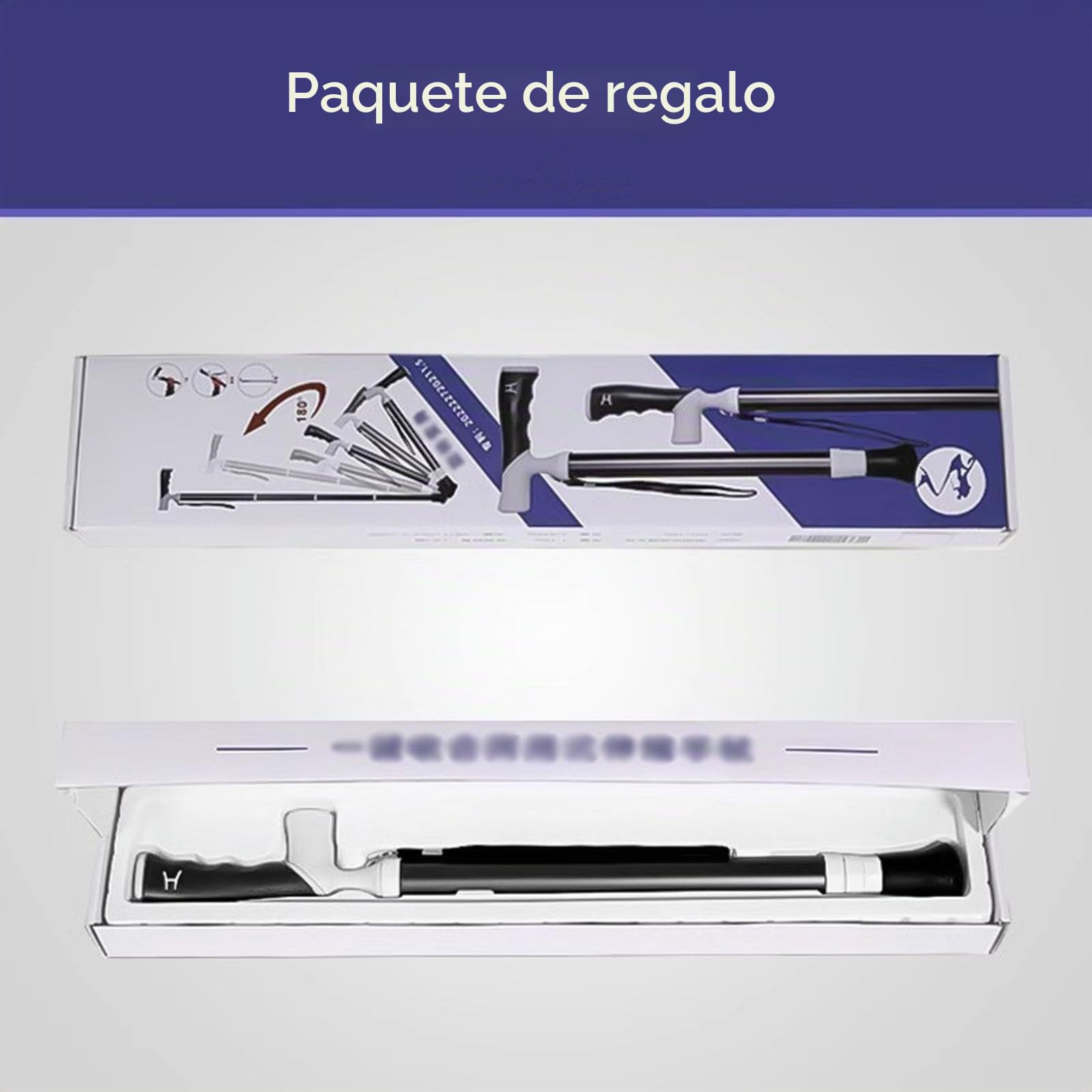Bastón Telescópico De 4 Secciones Bastón Ligero De Aleación De Titanio | Se puede guardar en una mochila escolar bastón antideslizante(A,38~105cm)