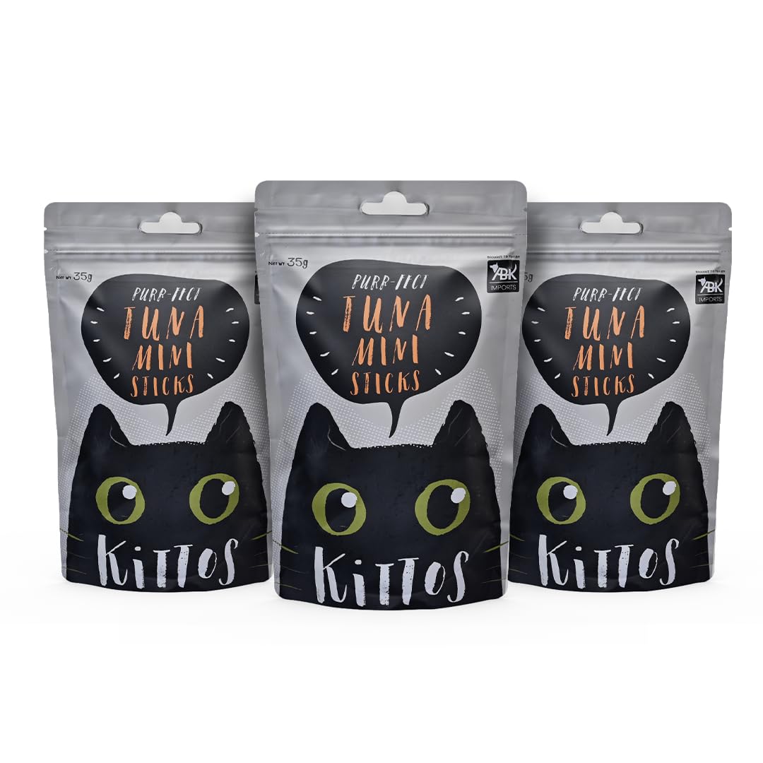 Kittos Tuna Mini Sticks Cat Treats for Training & Rewards - Protein-Rich, Highly Digestible, Healthy & Tasty Snacks for All Life Stages, 35 gm Each (Pack of 3) (B09GM1FKNB) Amazon Price History, Amazon Price Tracker