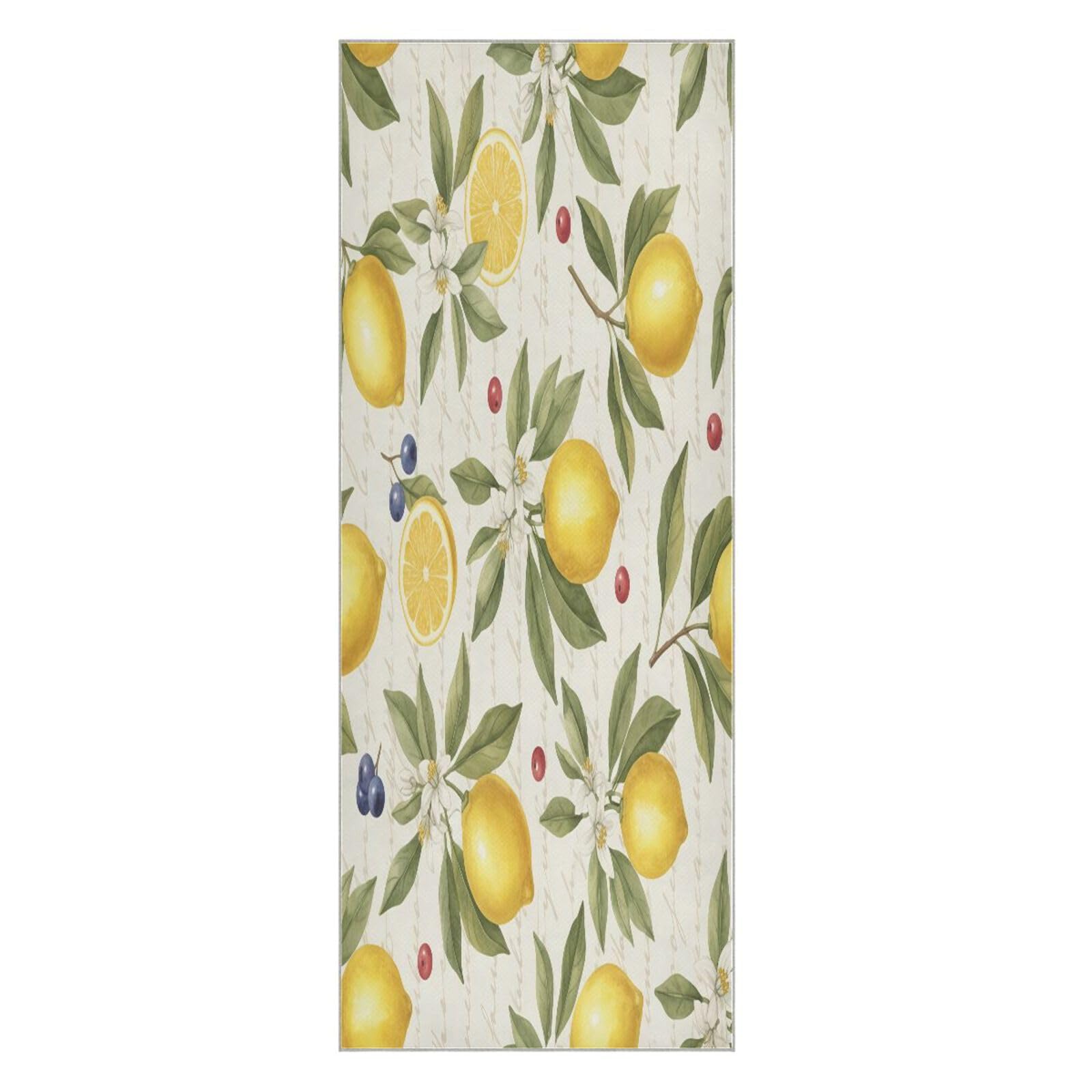 BURSTDDY Lemon Hot Yoga Towel Absorbent Non Slip Yoga Mat Towel