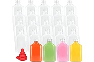 24 Pack 8oz Plastic Juice Bottles with Caps
