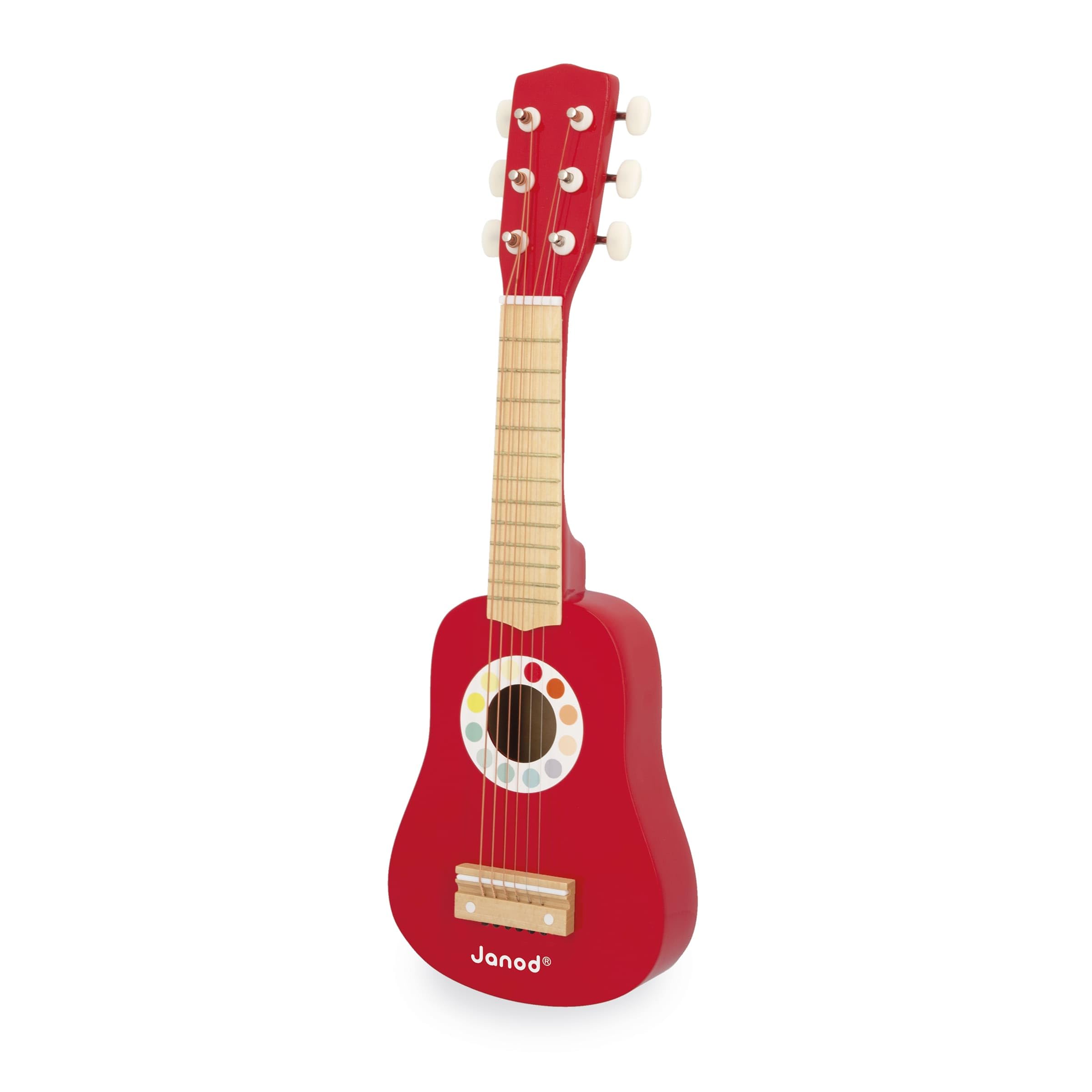 Janod - la mia Prima Chitarra Coriandoli (Legno) - Giocattolo Di Imitazione e Risveglio Musicale - Da 3 Anni in su, J07628