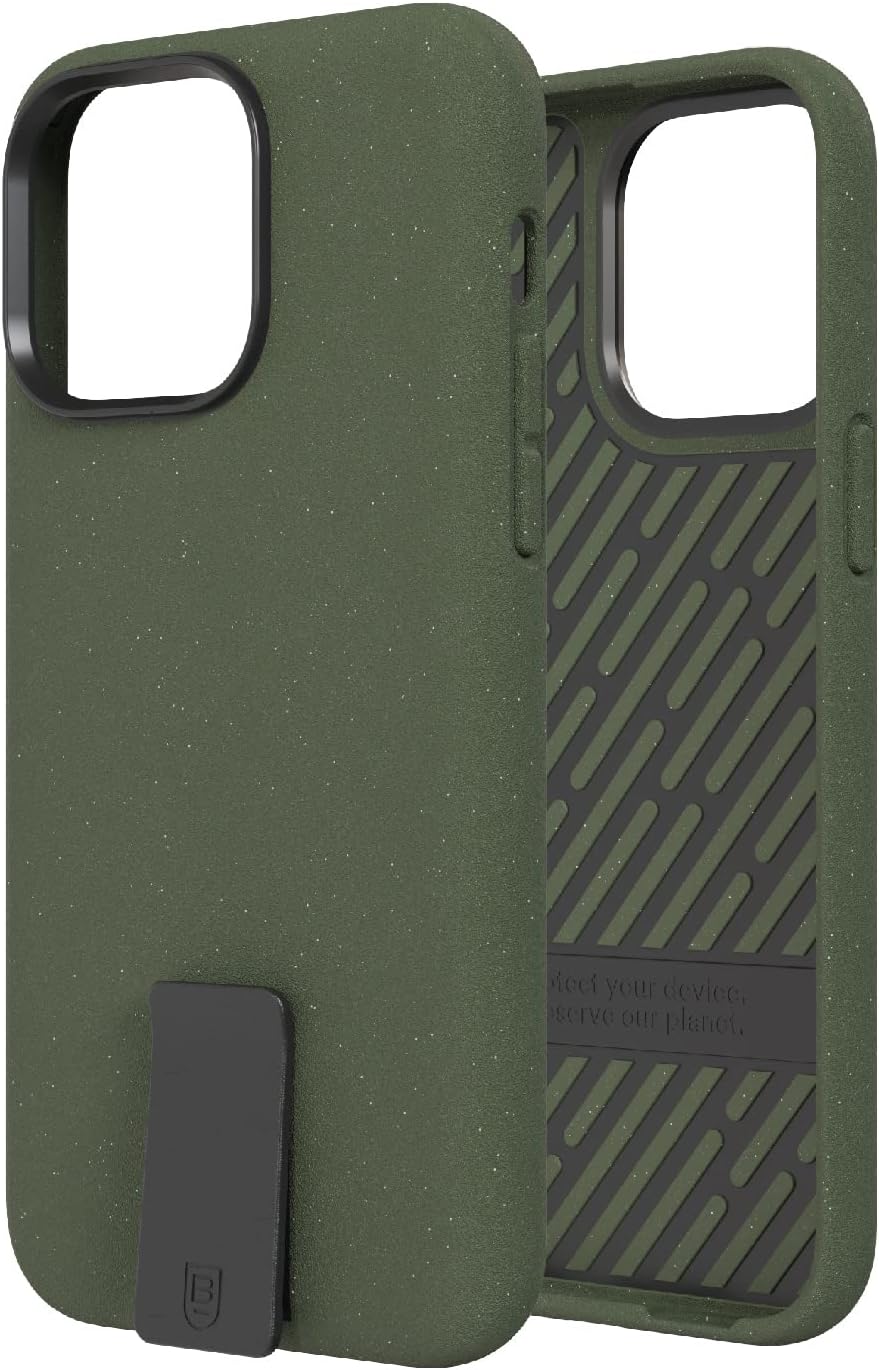 BodyGuardz Motus MagSafe for iPhone 14 Pro Max Case, Rugged Shockproof Technology, 14FT Military Grade Drop Protection, Vertical Self Stand, Compatible with MagSafe - Green