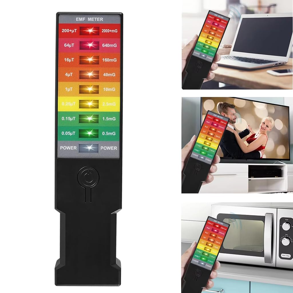 Serplex® Electromagnetic Field Meter Radiation Detector Color-coded 9-Level EMF Tester Magnetic-Field Monitor Handheld Battery Operated Electromagnetic Field Meter for Home and Office (B0DDPNYV2Q) Amazon Price History, Amazon Price Tracker