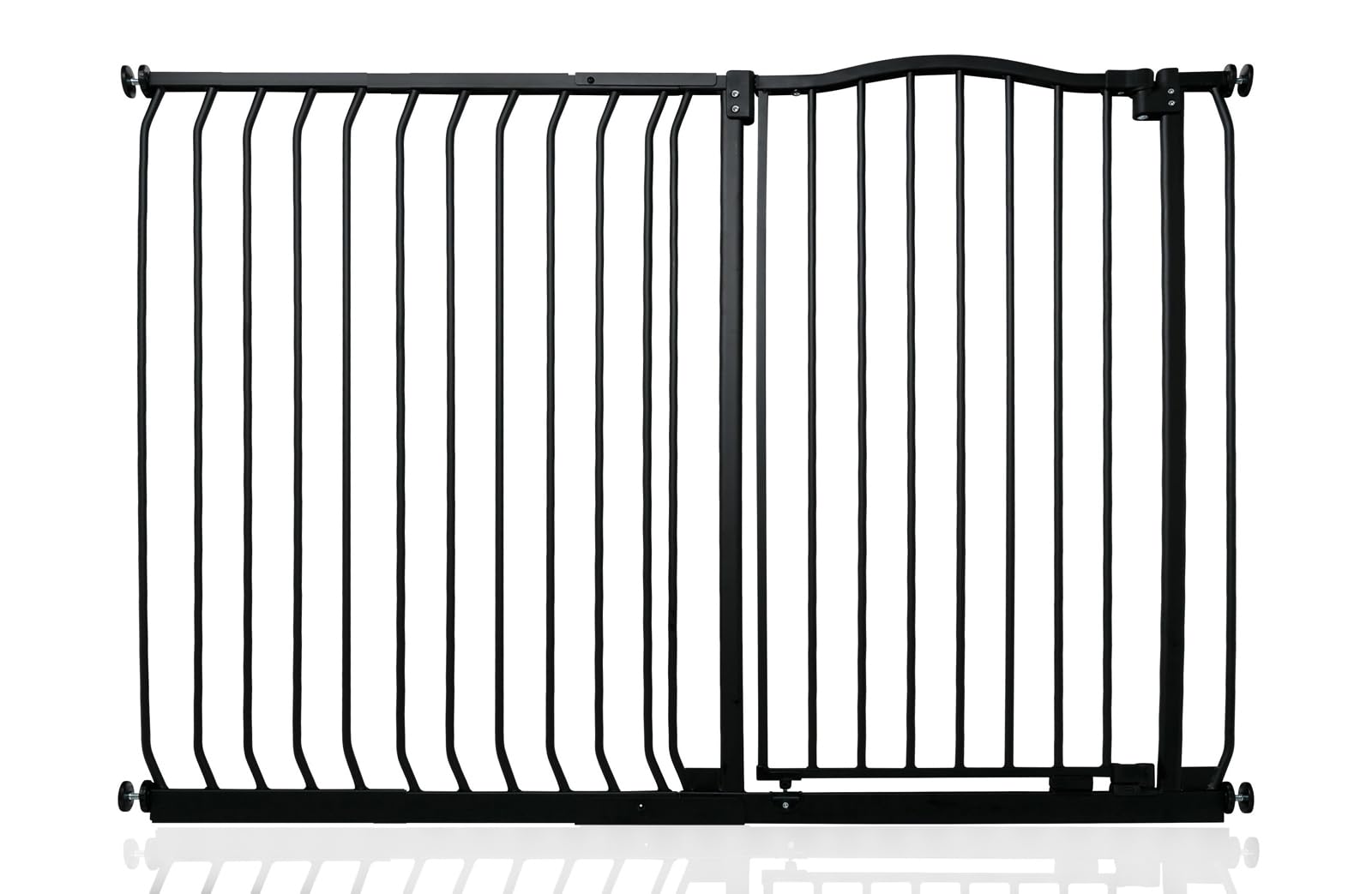 Safetots Extra Tall Curved Top Safety Gate, 116cm - 125cm, Matt Black, Extra Tall 100cm in Height, Pressure Fit Stair Gate, Baby Gate for Doors Hallways and Spaces, Safety Barrier, Easy Installation — view 56