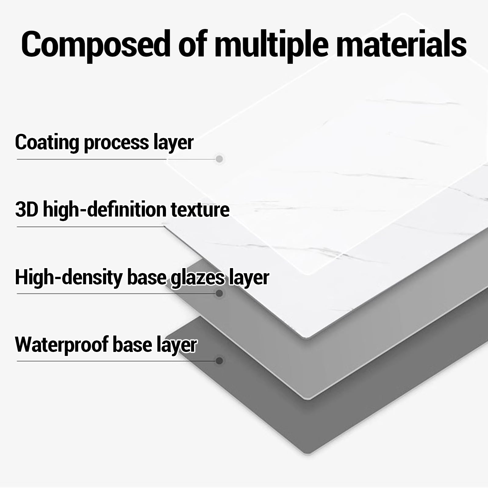 Carreaux en Marbre Autocollants,Autocollants en PVC pour Carrelage Mural,3D Carreaux AdhéSifs,Obtenir De Temps Et De Main-D'œUvre,Convient Aux PièCes Humides