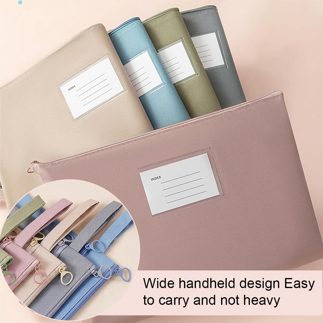 Bolsa para Guardar Dinero con Cremallera Oxford A5 21x15cm 5 Piezas
