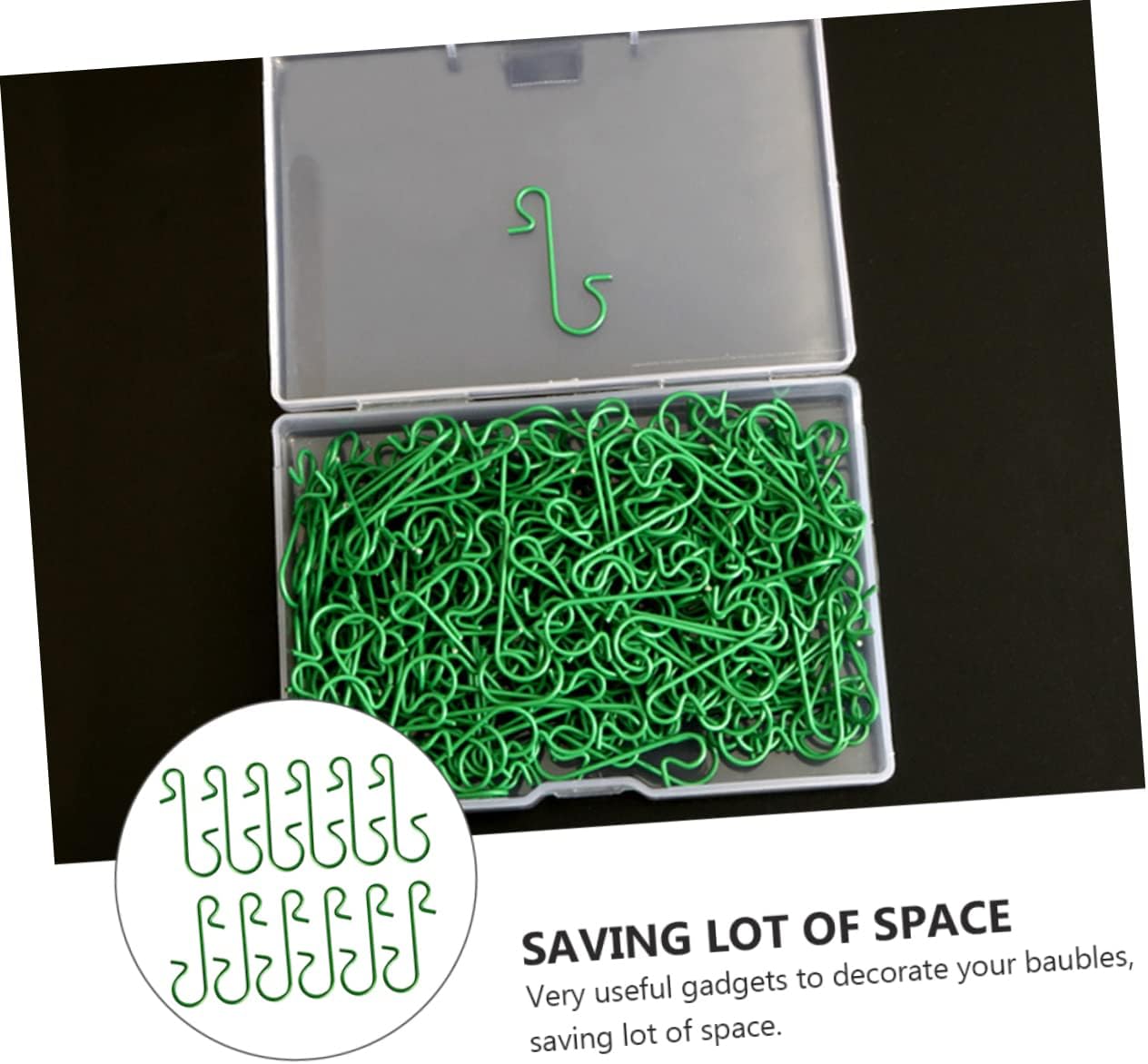 IMIKEYA 300pcs Decorative Hanging Hooks for Christmas Tree Plated Flower Clips for Holiday Decor Strong Resistant for Ornaments and Home Decoration