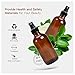 ULG Fine Mist Sprayers 4 oz Amber Boston Bound Glass Bottles 8 Pieces Empty Spray Atomizer Aromatherapy Cosmetic Sprays Including Waterproof DIY Labels