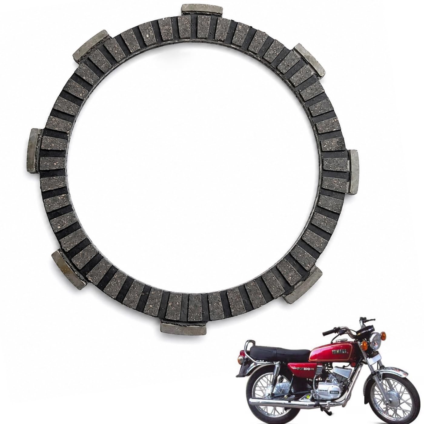 Clutch Plate Set for Yamaha RX100 / Crux R | 5 PCS | Bike Clutch Plates | aluminium-image-3