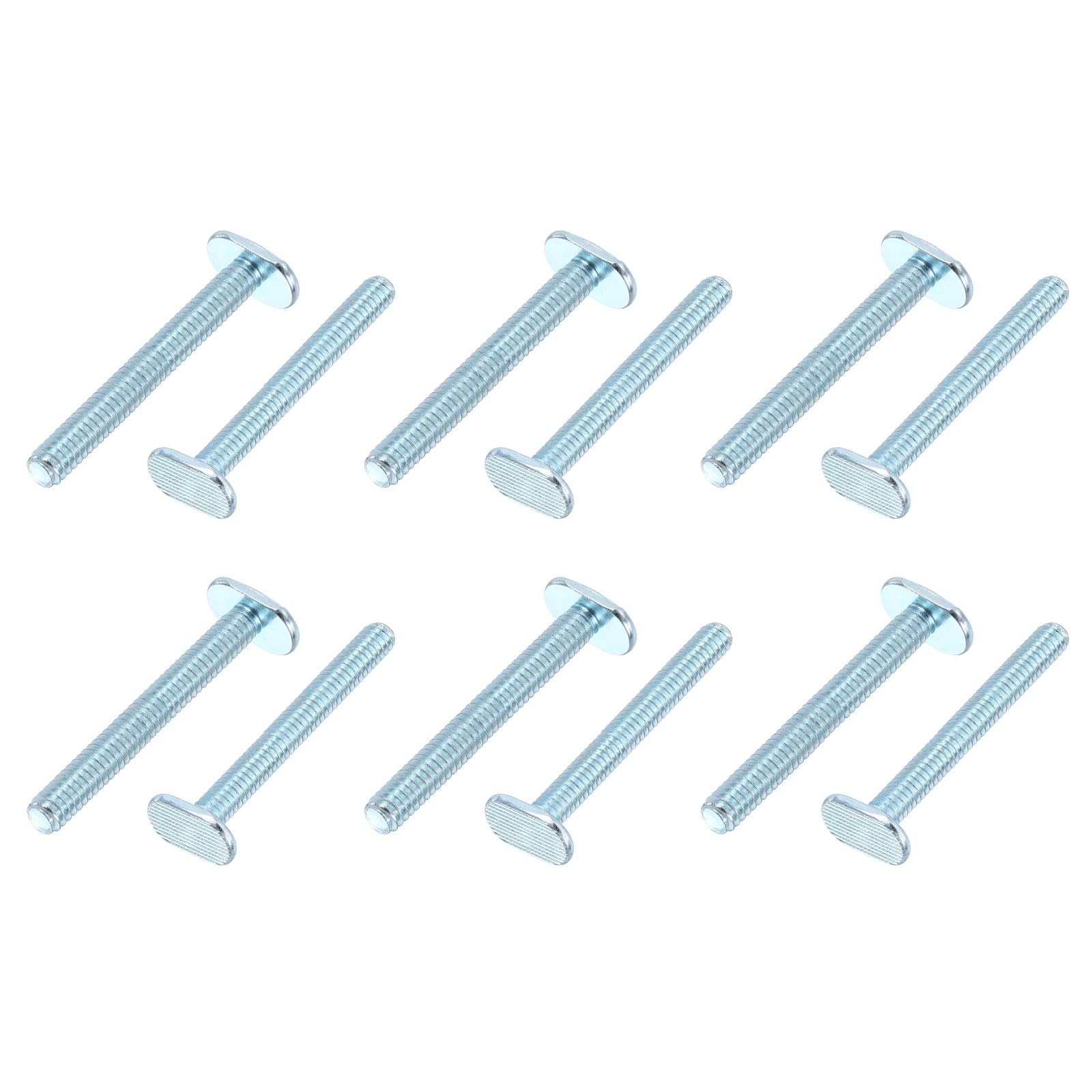 PATIKIL 1/4"-20 x 2-1/4" t Track Bolts, 12 Pack t Slot Bolts Universal for Woodworking Jigs Fixture Accessories Hardware, Silver