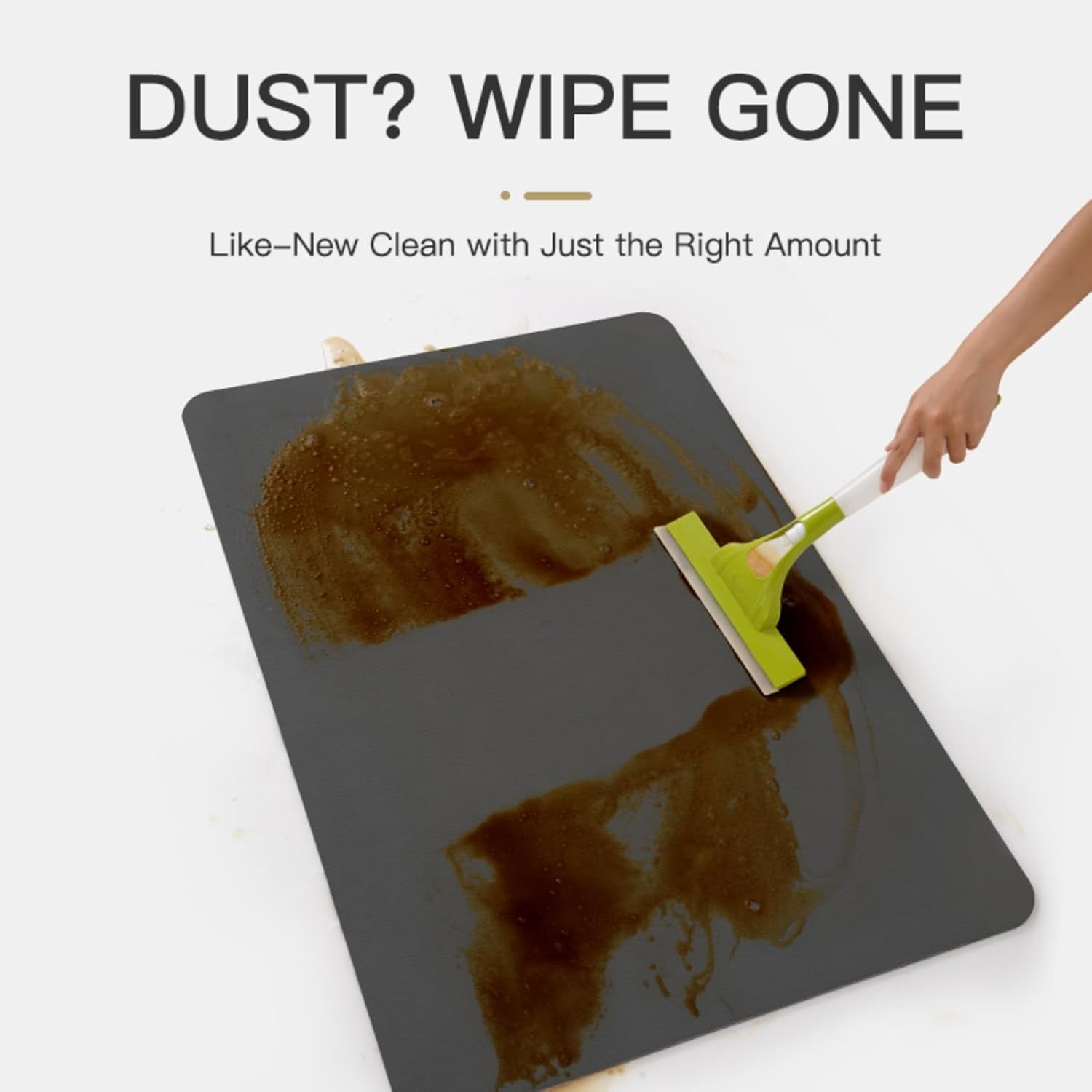 Water Absorbent Trash Can Mat – Stain Resistant & Anti-Slip with Secure Base, Leak-Proof Design for Kitchen, Living Room, Bedroom – Protects Floors from Scratches and Spills (Blue, 24''x20'')