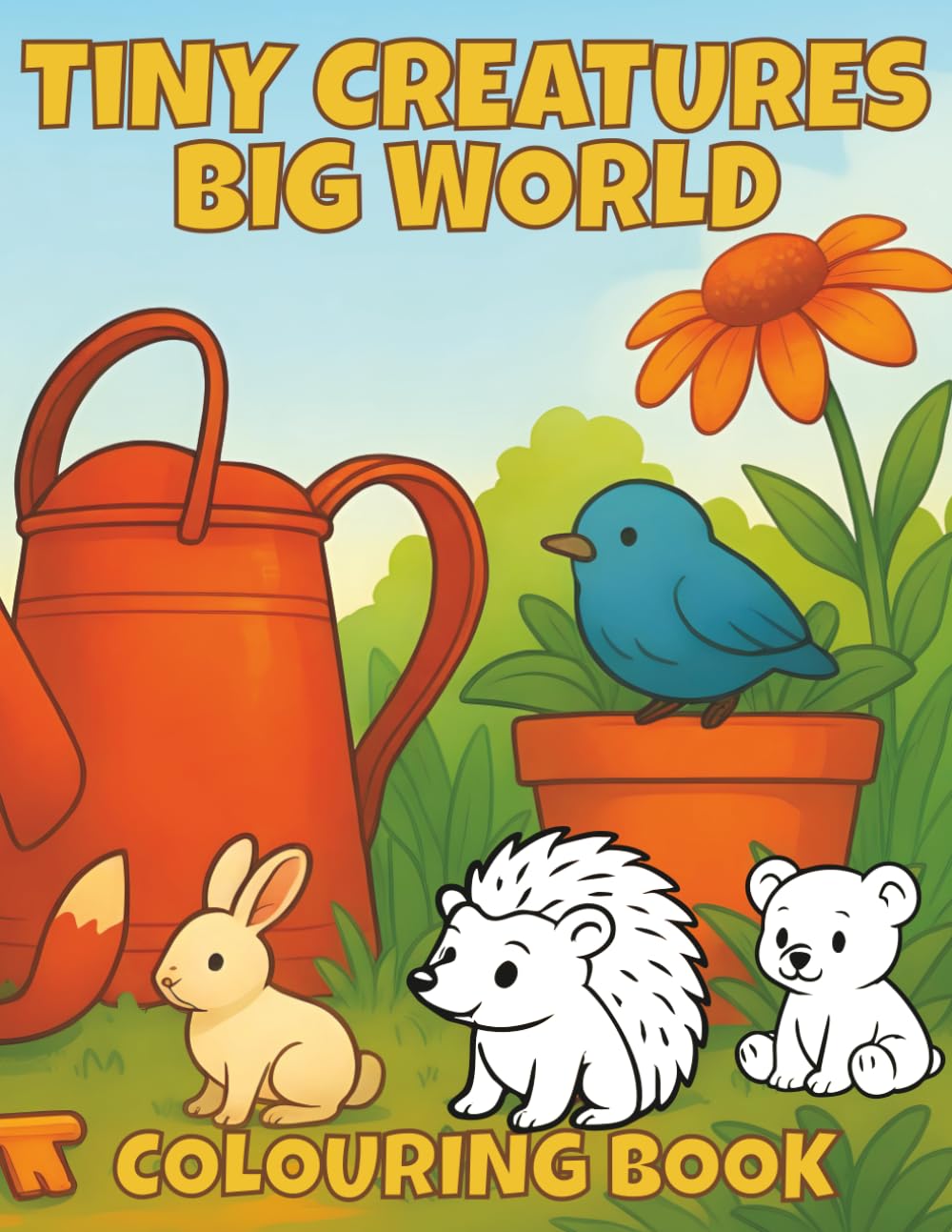 Tiny Creatures Big World Colouring Book: Adorable Little Animals Exploring Giant Objects and Environments | 50 Cute, Whimsical Scenes for Kids Ages 4–8