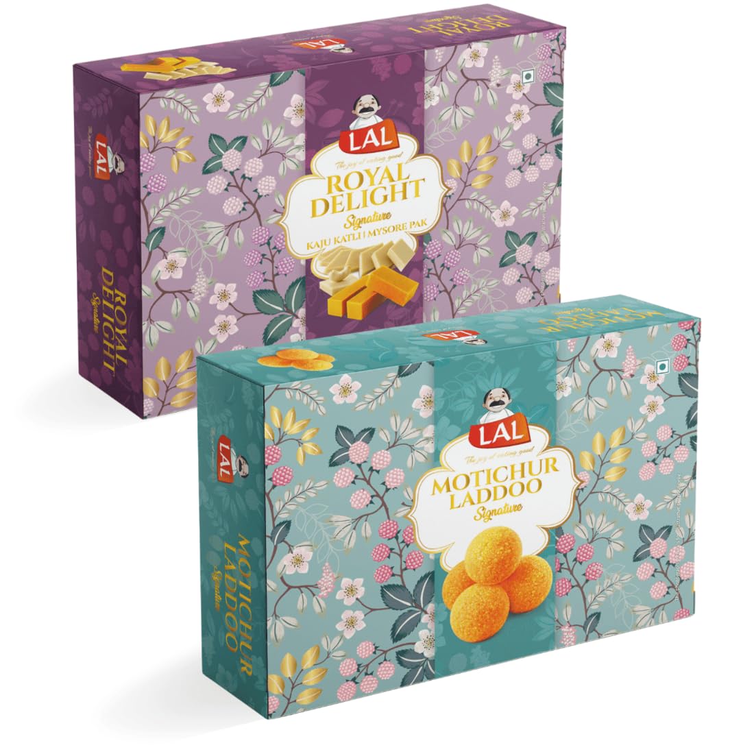 Royal Delight 400g & Motichur Laddoo 400g Gift Pack | Lal Sweets Gift Hamper | Diwali Sweet | Mithai Box