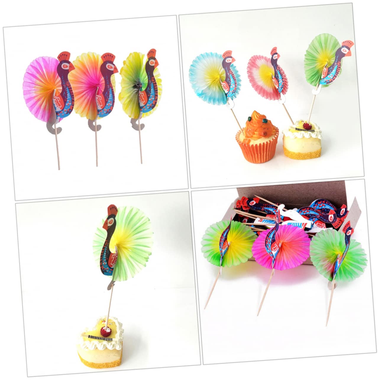 Alipis 300 Pièces Parapluie Cocktail Pics Parapluie en Papier Fournitures de fête d'été Kitchen Gadgets Outils de Cuisine Boissons breuvages décor Pics à Cocktails Porte-gobelet Parapluie
