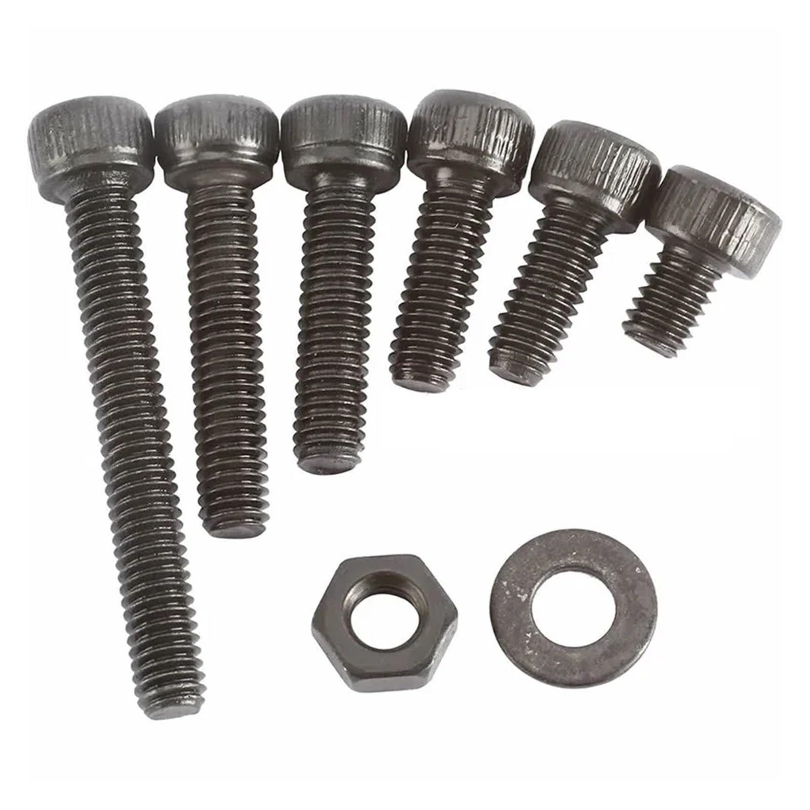 1200 Uds M2 M3 M4 hexagonal tornillo con cabeza hexagonal de acero al carbono negro tornillos de cabeza Allen pernos y tuercas Kit surtido de arandelas