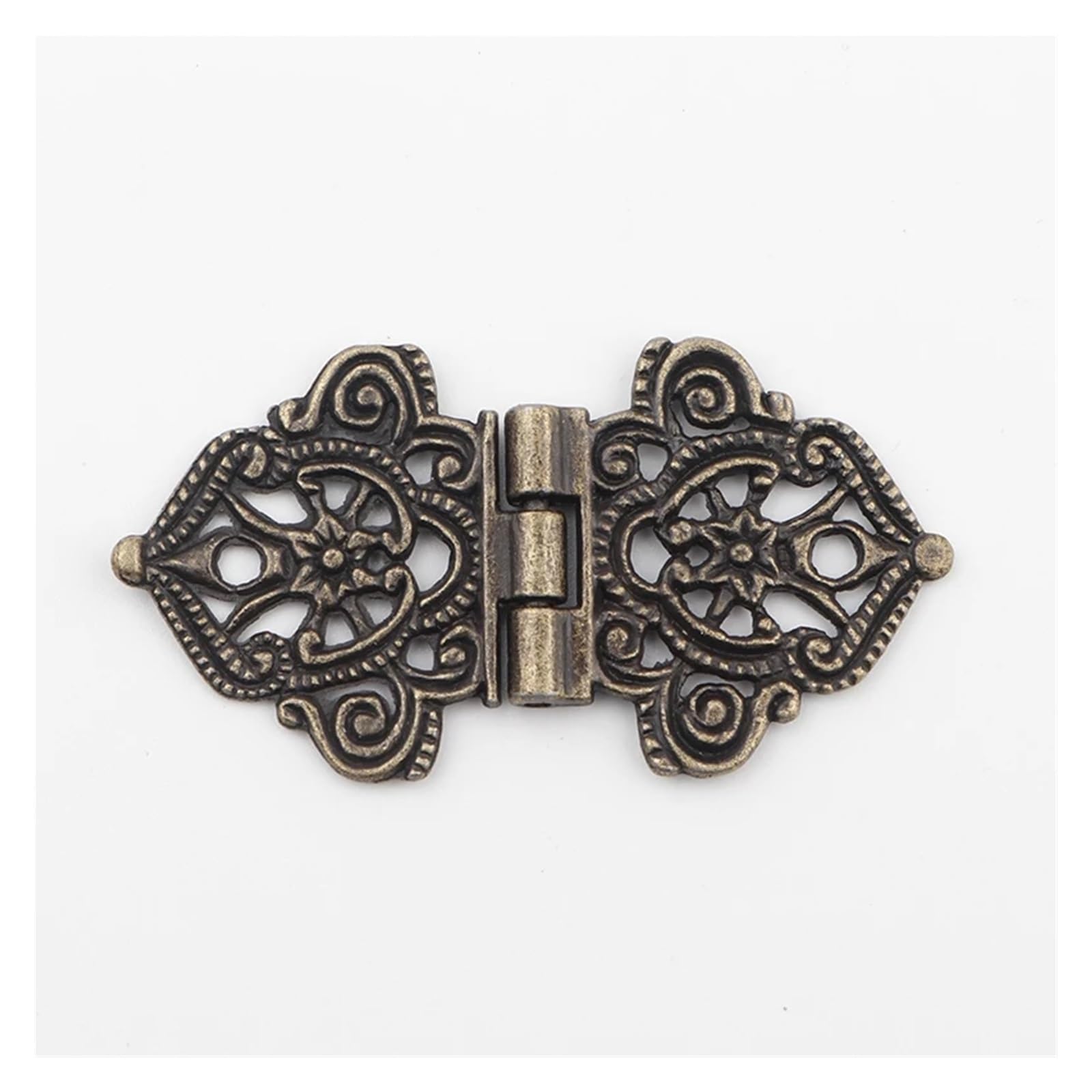 Charnière antique en zinc sculpté bronze pour meuble de prestige