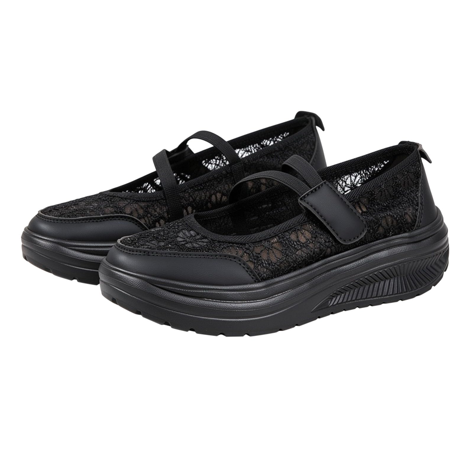 Zapatos tiroleses para mujer, estilo tirolesa, de encaje, con plataforma