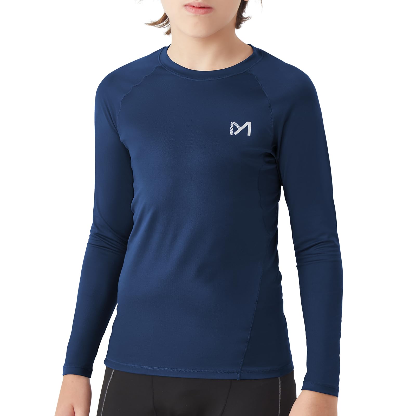 MEETYOO Kompressionsshirts für Jungen Sportshirt Funktionsshirt Kinder Langarm Kurzarm Fußball Unterziehshirt Base Layer Atmungsaktiv Top