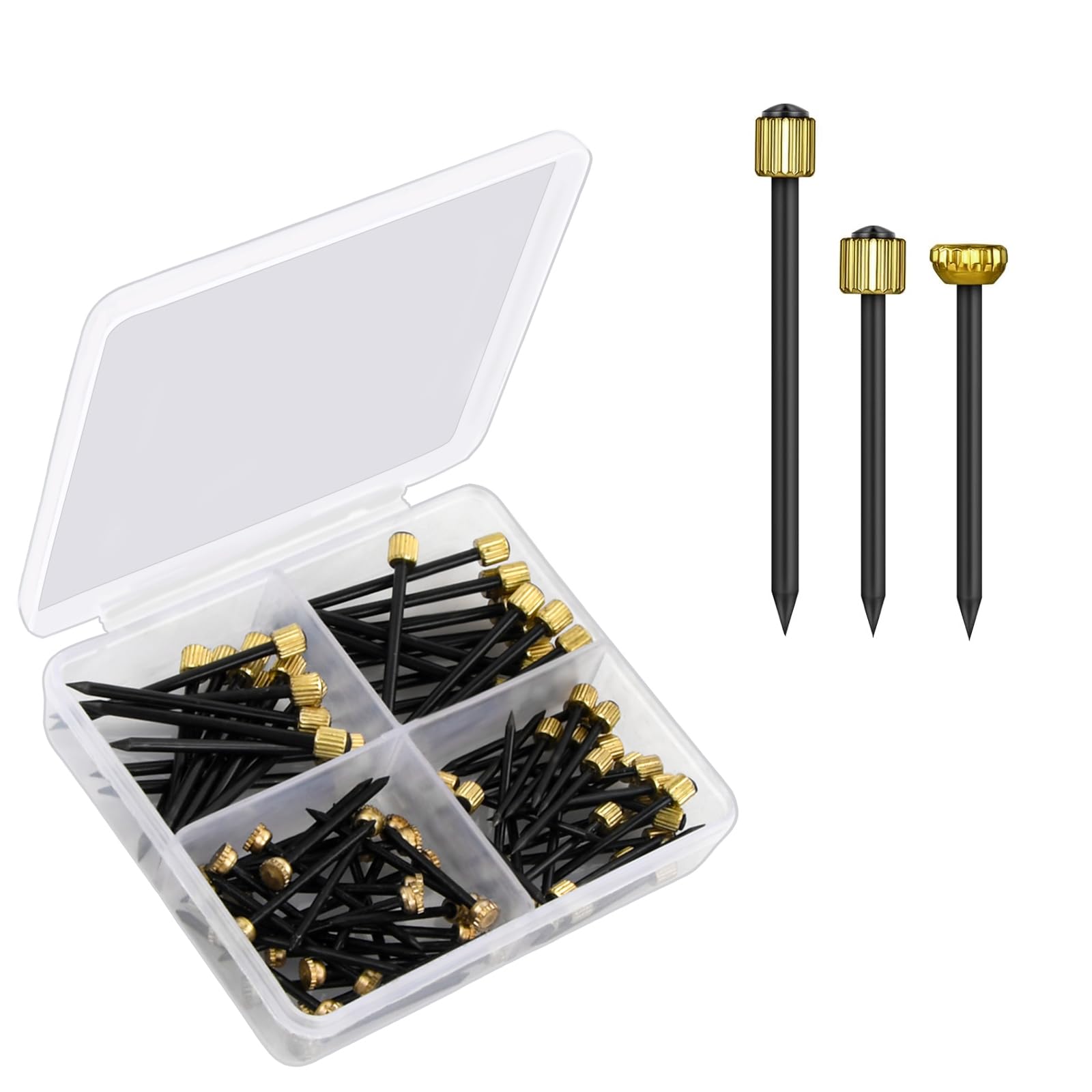 50 Chiodi Con Testa In Ottone, Chiodi Per Appendere Quadri, Chiodi Per Appendere Quadri Chiodi Per Cornici Puntine Per Quadri Con Scatola Di Plastica Per Riporli A Parete 95144753