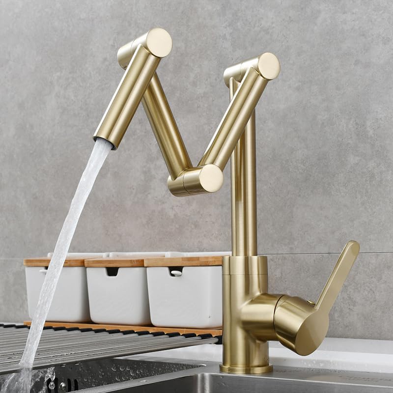 Fenêtre bloquée ? Robinet d'évier pliable à levier unique chrome pour gagner de l'espace