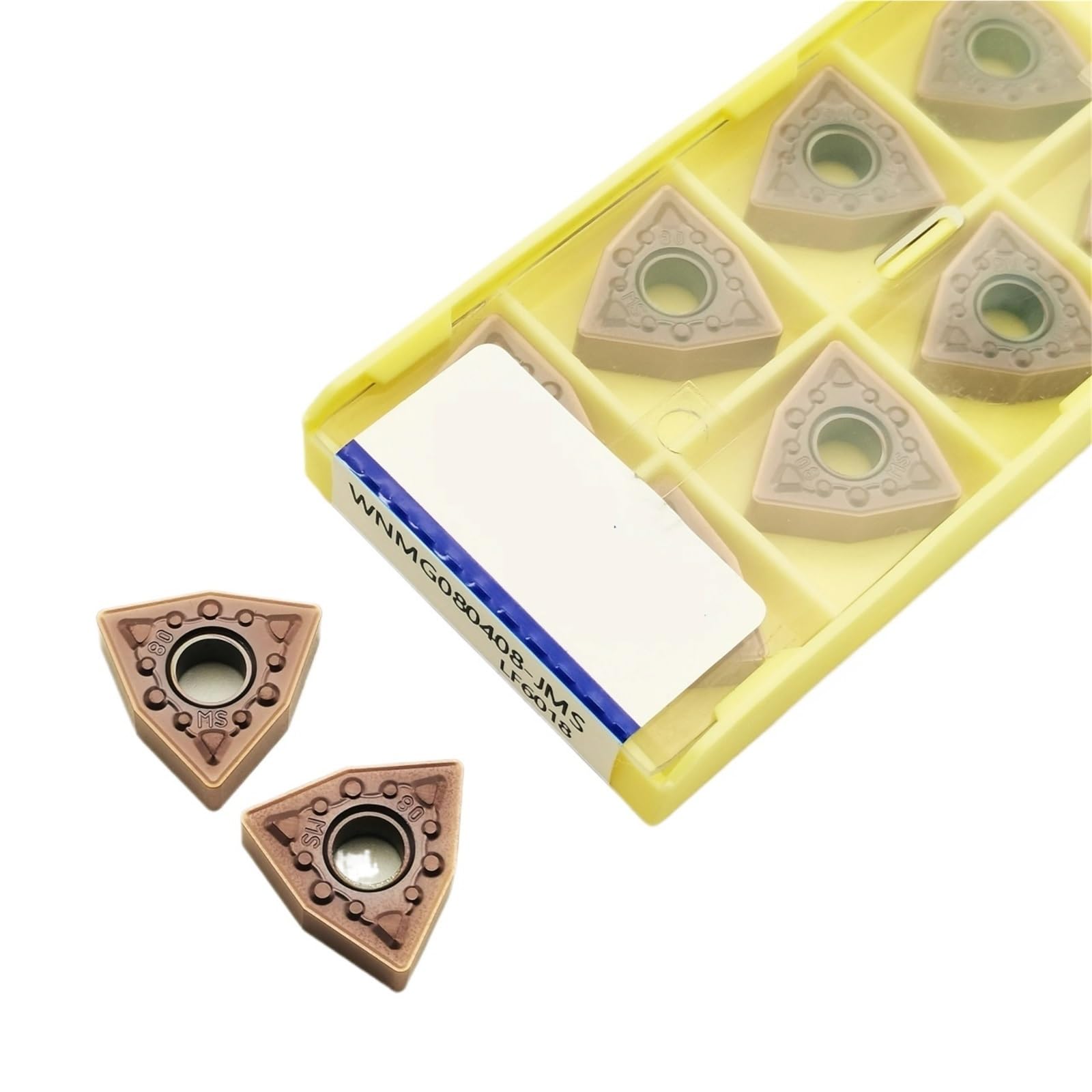 Inserti Cementati In Metallo Duro Per La Lavorazione Di Parti In Acciaio E Inossidabile(50PCS WNMG080408 LF6018)