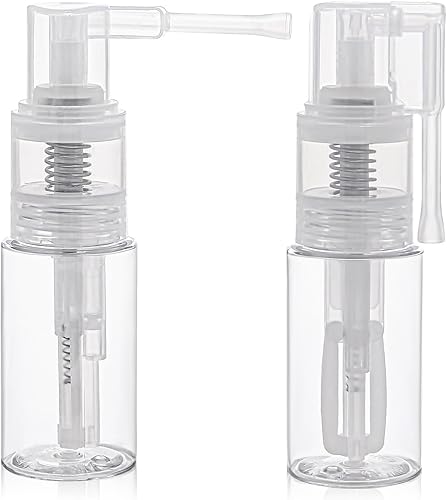 Mozeat Lens 2 unidades de pulverizador de purpurina transparente para manualidades, botellas vacías de 1.2 fl oz, botella de plástico vacía