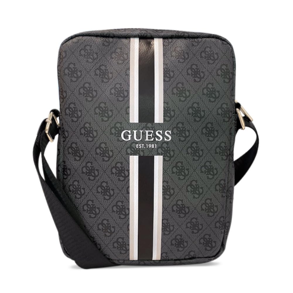 Guess GUTB10P4RPSK PU 4G - Bolso de hombro con estampado de rayas, color negro, Black