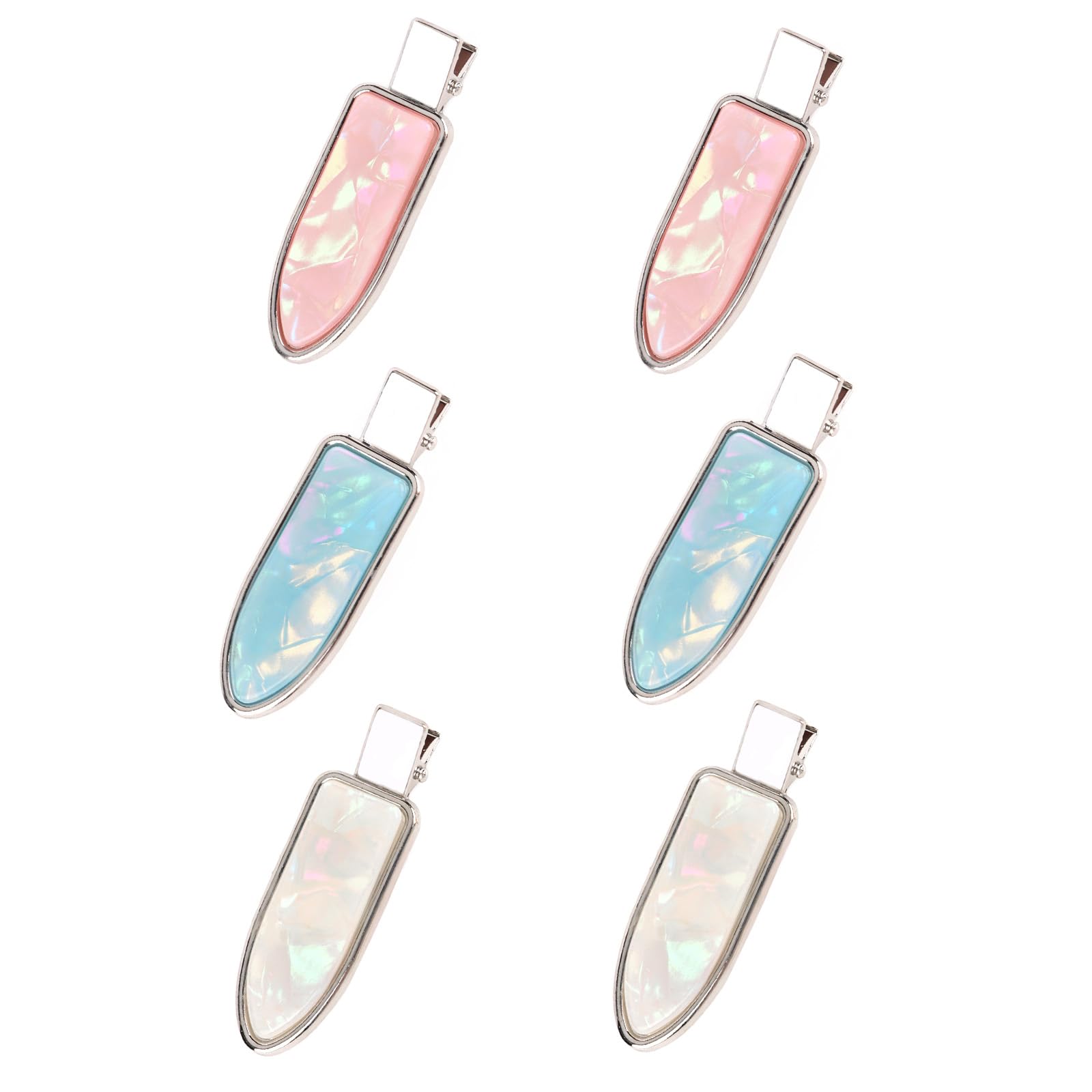 Padorul 6Pcs No Crease Hair Clips, Non-Slip Grip Sectioning Clips for Women Girls Hair Styling Makeup Application